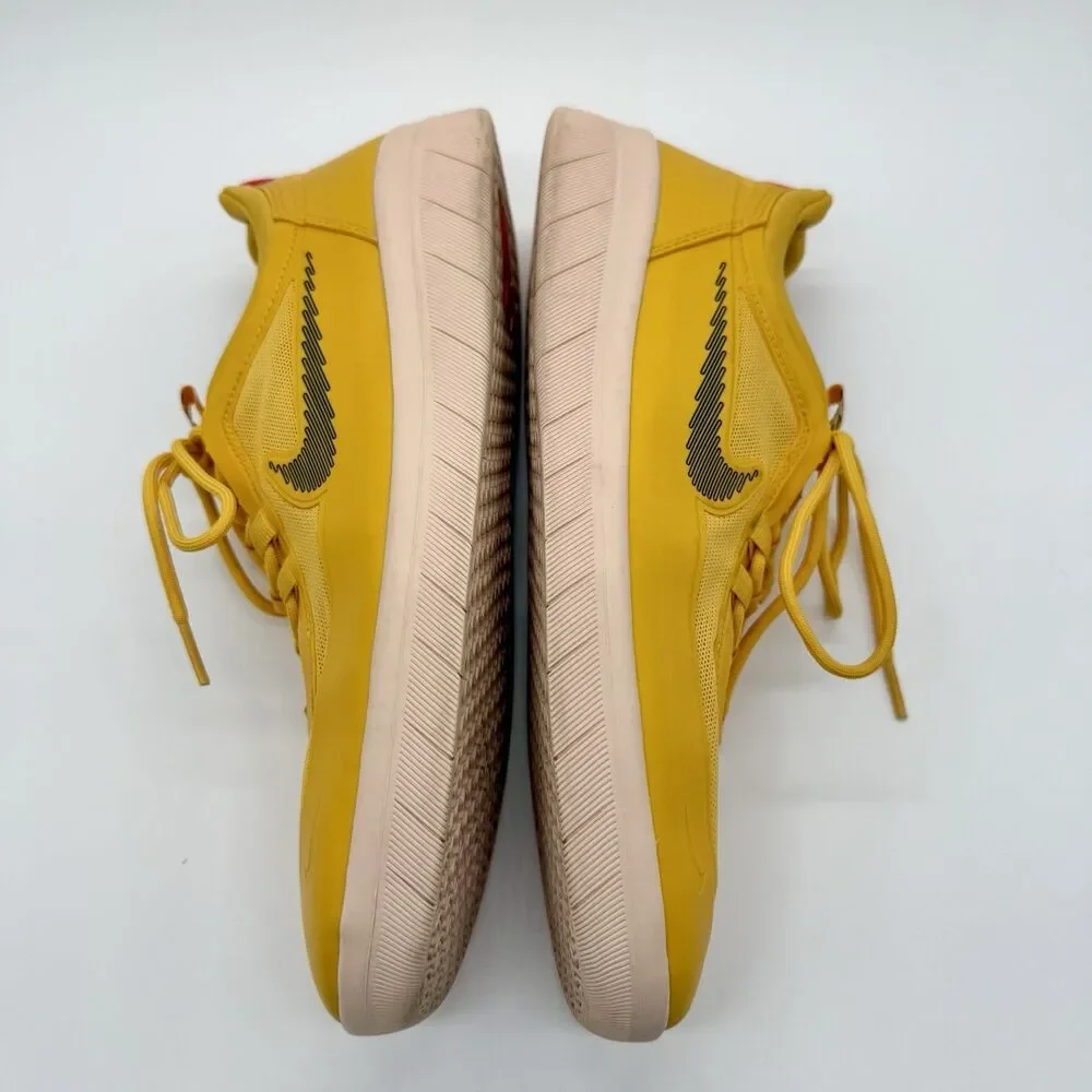 NIKE SB NYJAH Free 2 Sneaker Shoes Mens 12 Yellow Pollen Pink Lace-Up CU9220-700